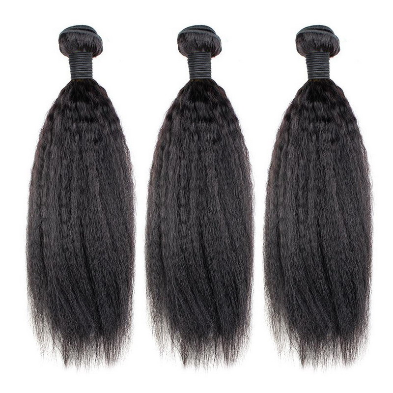 Buy cheap virgin peruvian kinky straight hair bundles from Uyasi